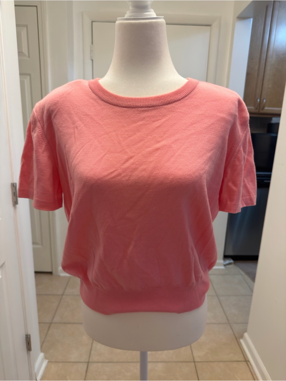 Vintage Escada  Pink Short Sleeve Crewneck Knit Top
